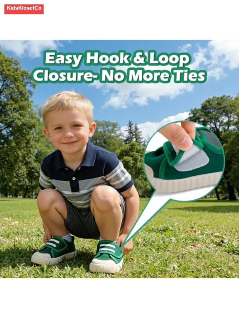 Toddler Low-Top Canvas Sneakers Hook & Loop Non-Slip Boys Girls